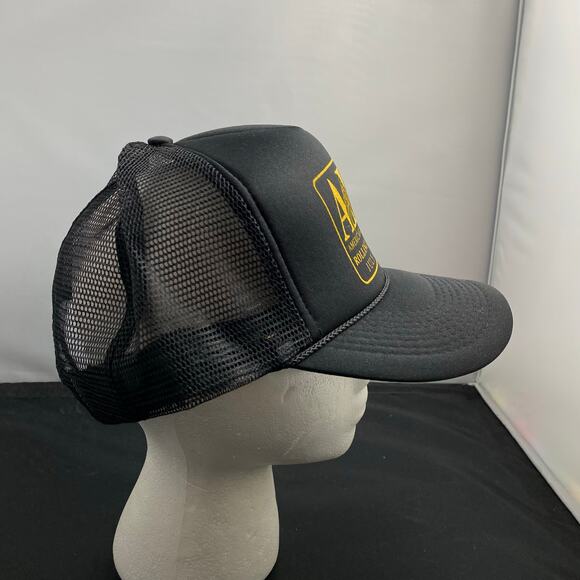 American Legion Riders Trucker Hat Rolling Hills Romp 2002 Cap Black Yellow - Picture 2 of 6